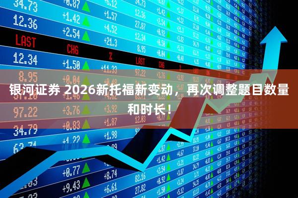 银河证券 2026新托福新变动，再次调整题目数量和时长！